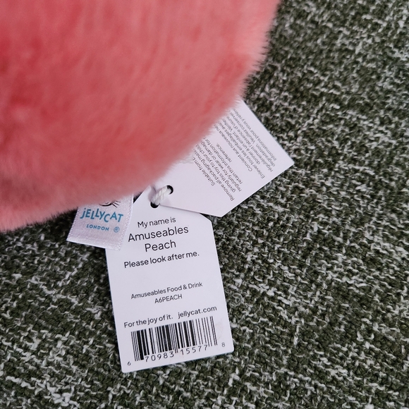 NWT Jellycat Amuseables Peach Plush Toy - Picture 7 of 9